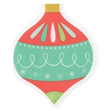 Colorful Christmas Ornament-Shaped Die-Cut Lunch Napkins (Set of 240)