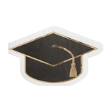 Die-Cut Graduation Cap-Shaped Lunch Napkins with Gold-Foil Accents (Set of 240)