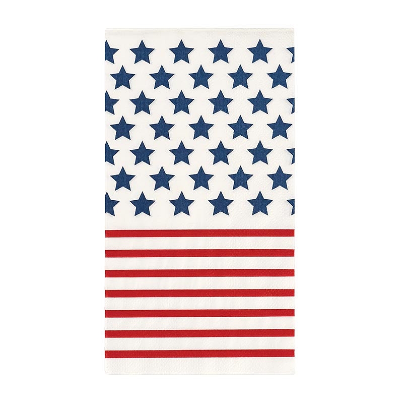 Americana Stars & Stripes Design Paper Guest Napkins (Set of 192)