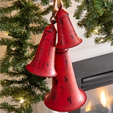 CTW Home Collection Red Metal Holiday Bells/Ornaments (Set of 3)