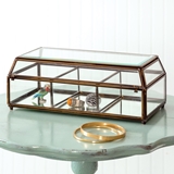 CTW Home Collection Divided Antique-Look Mirrored Glass Trinket Box