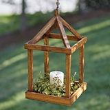 CTW Home Collection Simple Open-Frame Wood Lantern