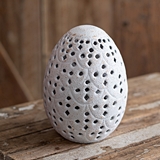 CTW Home Collection Perforated Metal Tabletop Egg/Candle Holder
