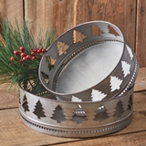 CTW Home Collection Set of Two Round Cutout Christmas Tree Motif Trays