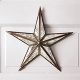 CTW Home Collection Retro Brass-Framed Mercury-Glass Decorative Star