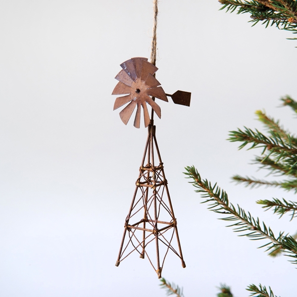 CTW Home Collection Rustic Windmill Ornament (Box of 4)