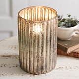 CTW Home Collection "Florence" Ribbed Antiqued-Glass Vase