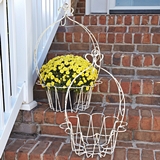 CTW Home Collection Set of Two Scalloped Wire Flower Hanging Baskets