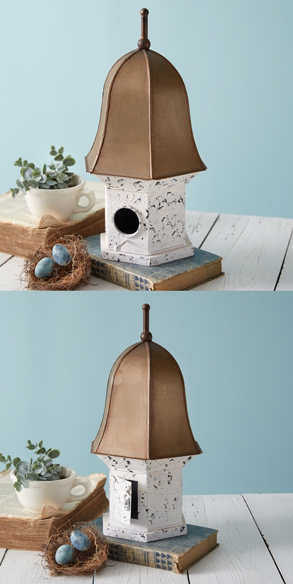 CTW Home Collection Queen Anne Birdhouse with Antique Bronze Bell Roof