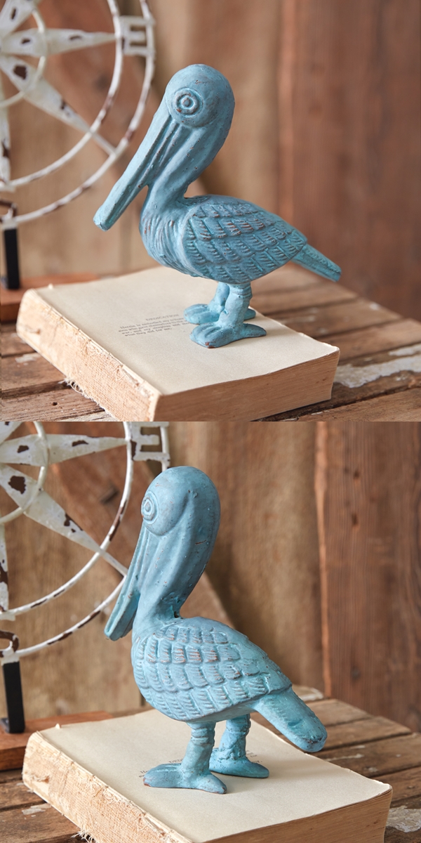 CTW Home Collection Verdigris-Finish Cast-Iron Pelican Figurine