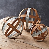 CTW Home Collection Set of Three Decorative Mixed-Metal Balls