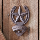 CTW Home Collection Cast-Iron Western Star Wall-Mounted Bottle Openers (2)