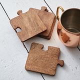 CTW Home Collection Set of Four Wooden Puzzle Pieces Coasters