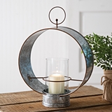 CTW Home Collection Large Workman's Round Galvanized-Metal Lantern