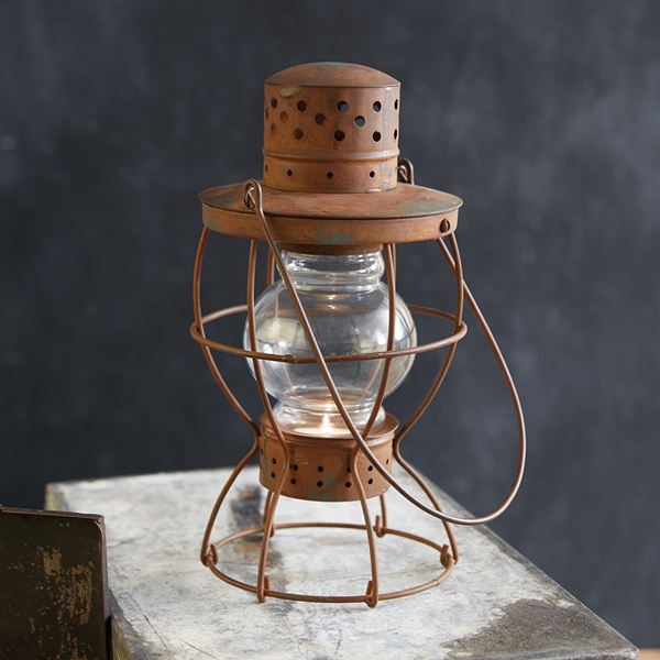 CTW Home Collection Blue Ridge Mountain Railroad Lantern with Patina