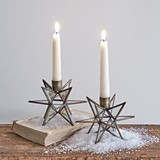 CTW Home Collection Moravian Star Taper Candle Holders (Box of 2)