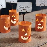 CTW Home Collection Jack-o-Lantern Luminary Place Card Holders (4)