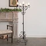 CTW Home Collection Vintage-Inspired Wrought-Iron Floor Candelabra