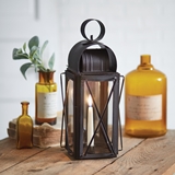 CTW Home Collection Mirrored-Back Metal-and-Glass Milkhouse Lantern