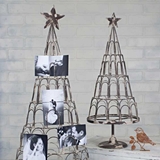 CTW Home Collection Antiqued-Metal Card/Photo Trees (Set of 2)