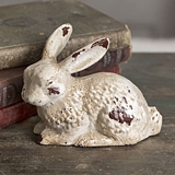 CTW Home Collection Vintage-Look Cast-Iron Bunny Statue