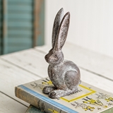 CTW Home Collection Cast-Iron Long-Eared Hare Statue