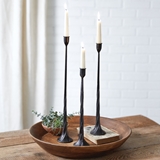CTW Home Collection Set of 3 'Chaplains' Cast-Iron Taper Candle Holders