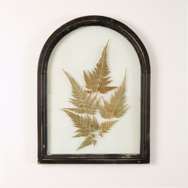 CTW Home Collection Black Arched Wood-Frame Botanical Wall Decor