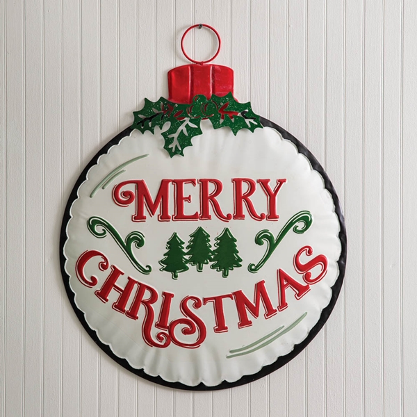 CTW Home Collection Metal Christmas Ornament-Shaped Wall Decor