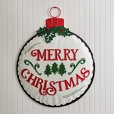 CTW Home Collection Metal Christmas Ornament-Shaped Wall Decor