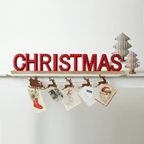 CTW Home Collection Hobnail-Pattern Wooden Tabletop Christmas Sign