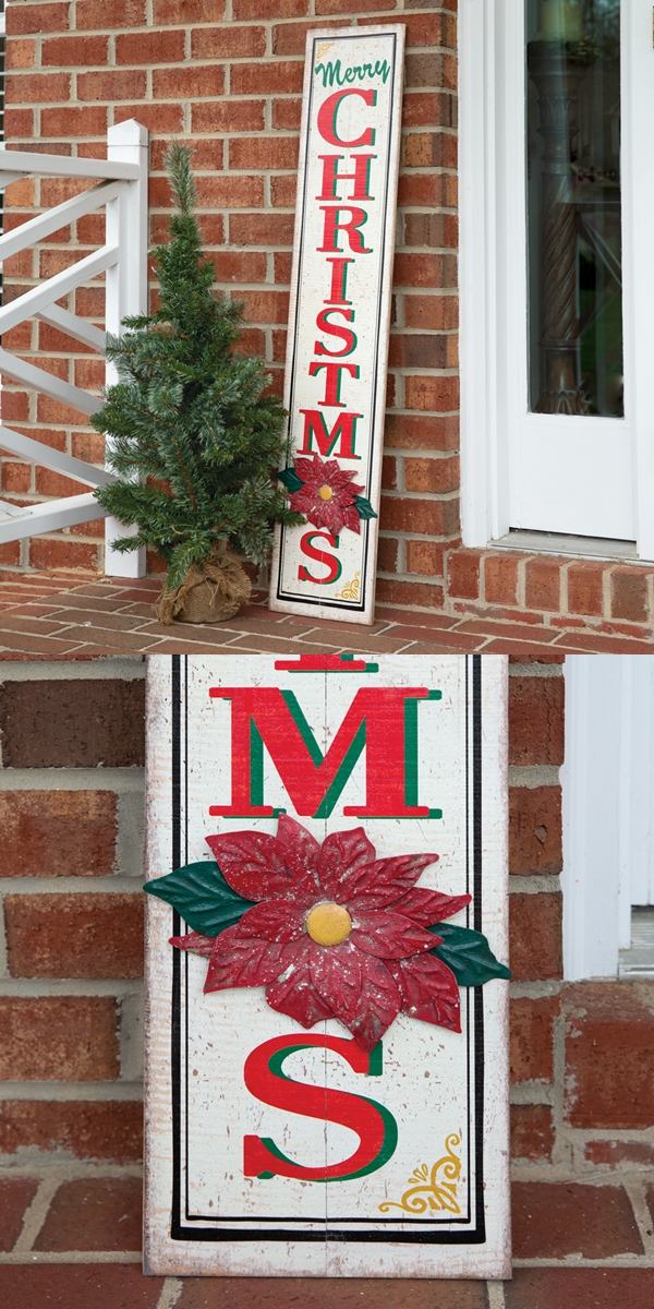 CTW Home Collection Painted-Wood 'Merry Christmas' Porch Sign
