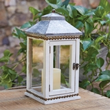 CTW Home Collection 'Cottage' Wood & Metal Lantern with Beading Accents