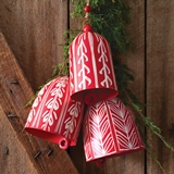 CTW Home Collection Set of Three Nordic Motif Metal Christmas Bells