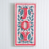 CTW Home Collection Holly & Berries Motif Raised-Lettering 'Joy' Sign