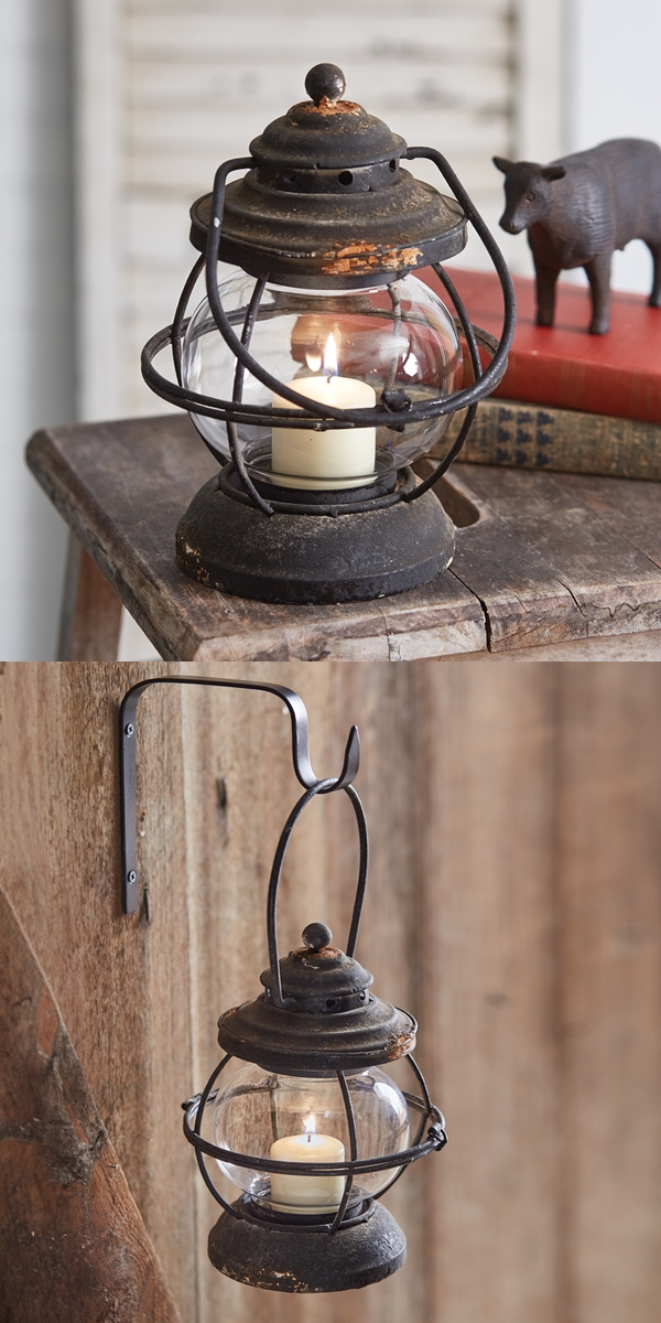 CTW Home Collection Rustic Weathered-Finish Miner's Lantern