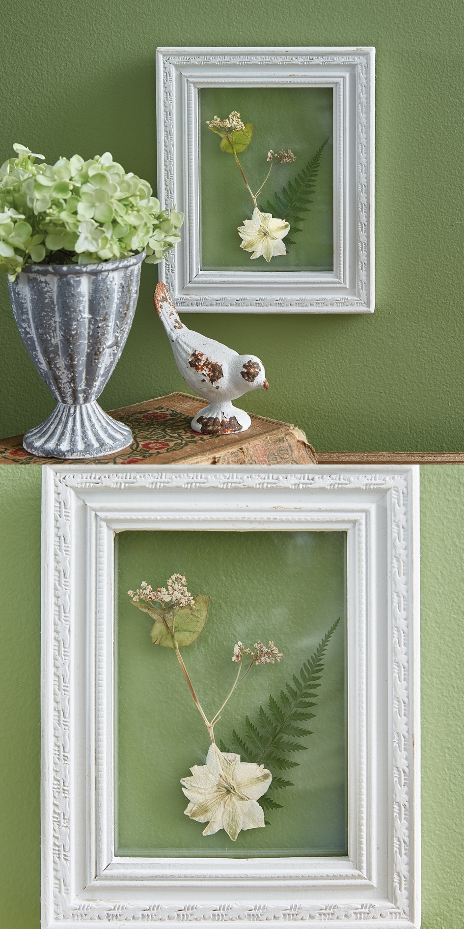 CTW Home Collection Framed Pressed Botanical Wall Decor - Buckwheat & Larkspur