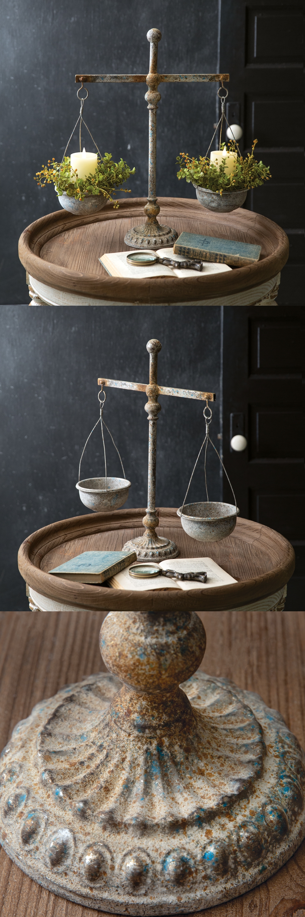 CTW Home Collection Farmhouse Denim Selection Decorative Balance Scale
