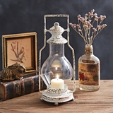 CTW Home Collection Antique-Inspired Whitewashed Cottage Lantern