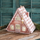 CTW Home Collection Adorable Metal A-Frame Gingerbread House Luminary
