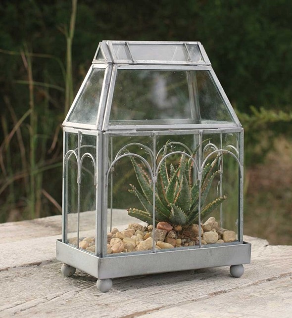 CTW Home Collection Archway Decorative Miniature Glass Terrarium