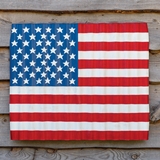 CTW Home Collection Corrugated Metal Wave Design US Flag