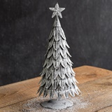 CTW Home Collection Large Antiqued Metal Christmas Tree with Star Atop