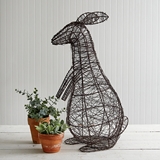 CTW Home Collection Hand-Wrapped-Wire Nest Bunny Figurine
