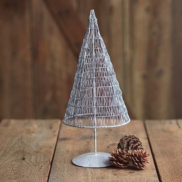CTW Home Collection Large Antique Wire Christmas Tree in White