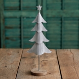 CTW Home Collection Farmhouse Antiqued Corrugated Metal Christmas Tree