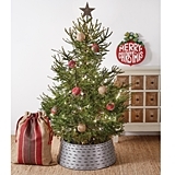CTW Home Collection Metal Olive Bucket Christmas Tree Collar