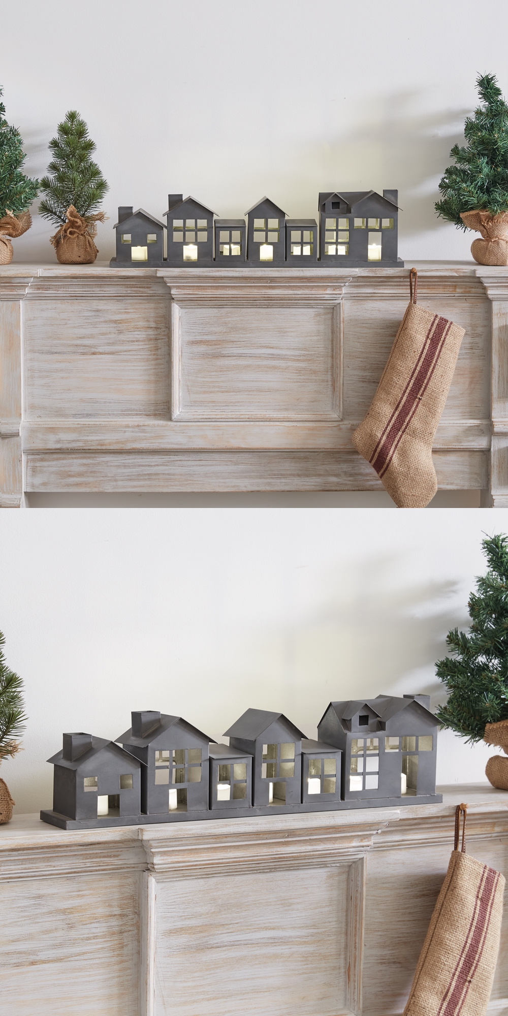CTW Home Collection Metal Village Christmas Luminary