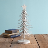 CTW Home Collection Distressed White Metal Alpine Holiday Tree