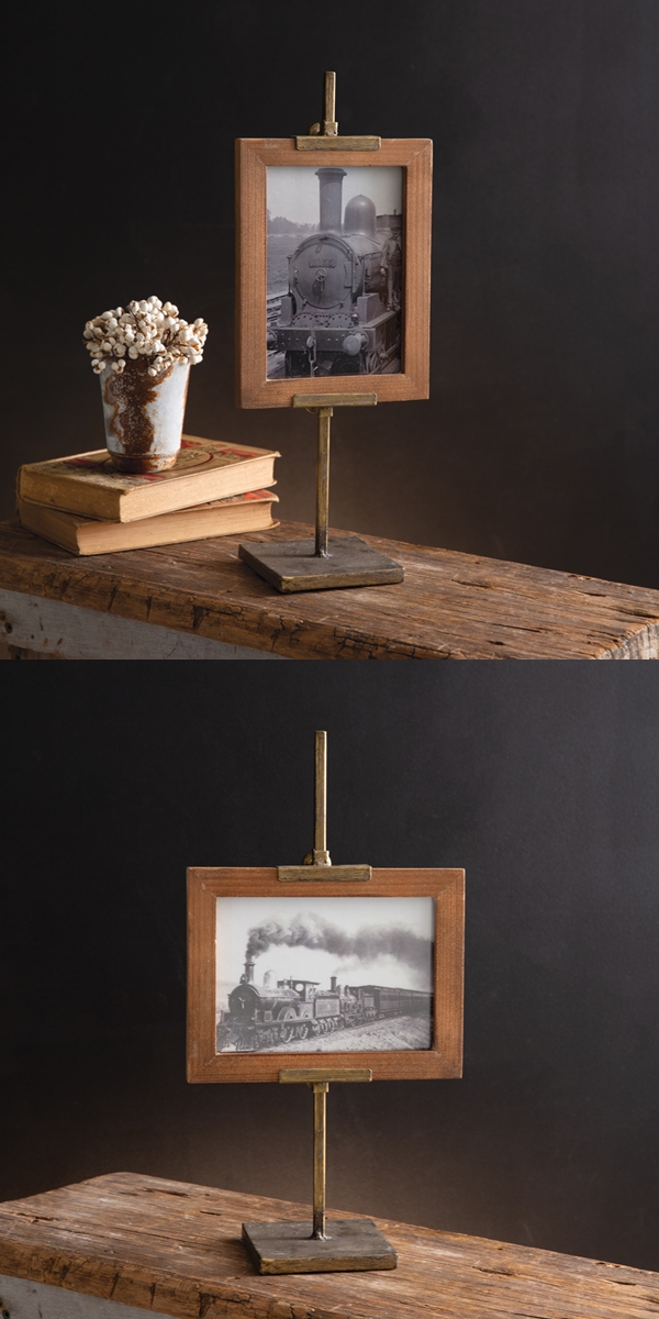 CTW Home Collection Gallery Easel Antique Brass 5x7 Photo Frame